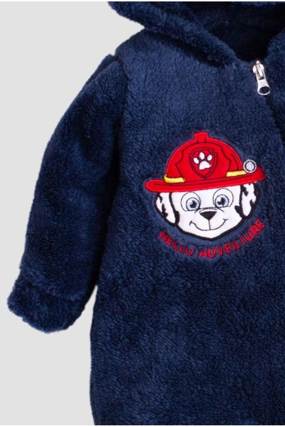 KışlıkTatlı Peluş Köpek Nakışlı Welsoft Tulum
